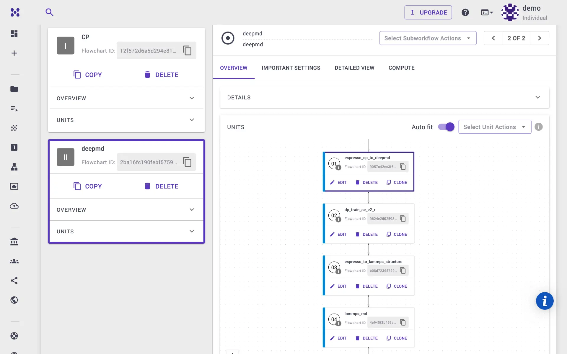 DeePMD workflow